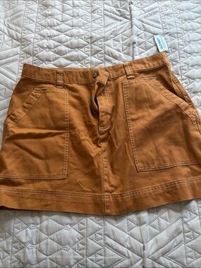 Old Navy Women's Rust Orange Utility Mini Skirt